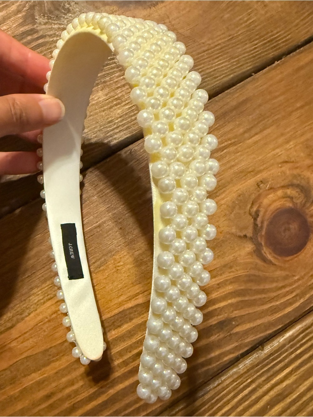 J. Crew Wide Faux Pearl Headband